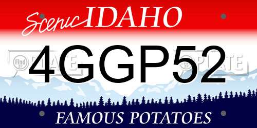 4GGP52 Idaho License Plate