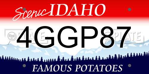 4GGP87 Idaho License Plate