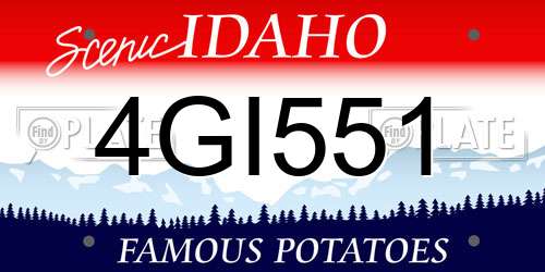 4GI551 Idaho License Plate