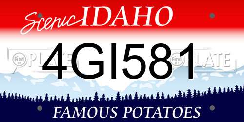4GI581 Idaho License Plate