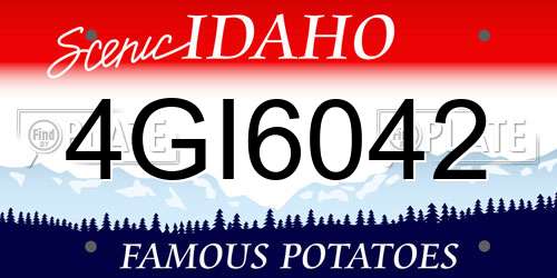 4GI6042 Idaho License Plate