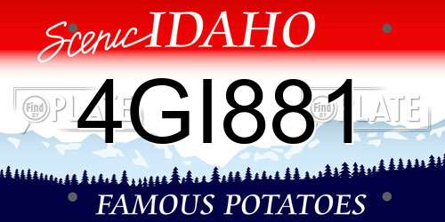 4GI881 Idaho License Plate