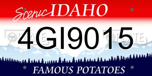 4GI9015 Idaho License Plate