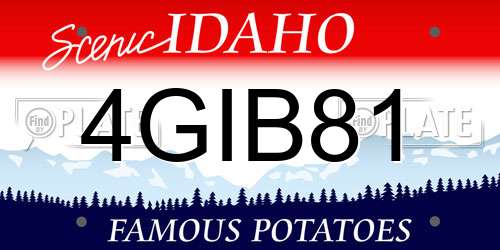 4GIB81 Idaho License Plate