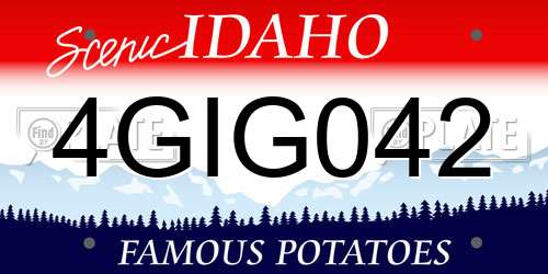 4GIG042 Idaho License Plate