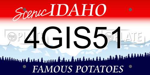4GIS51 Idaho License Plate