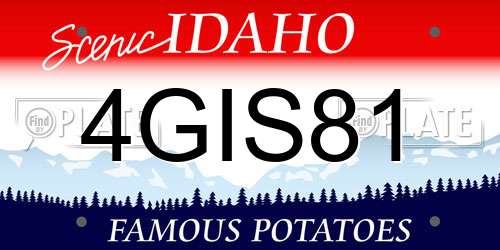 4GIS81 Idaho License Plate