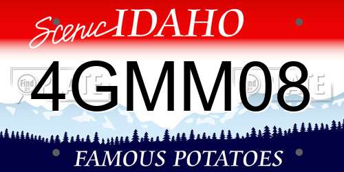 4GMM08 Idaho License Plate