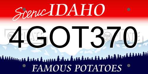 4GOT370 Idaho License Plate