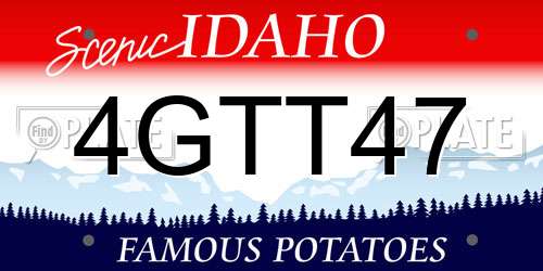 4GTT47 Idaho License Plate