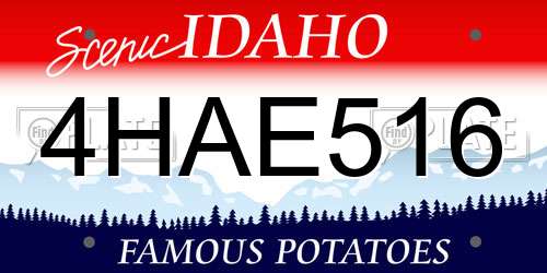 4HAE516 Idaho License Plate