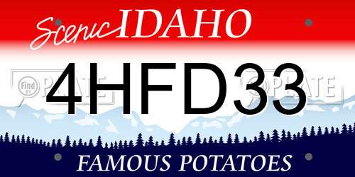 4HFD33 Idaho License Plate
