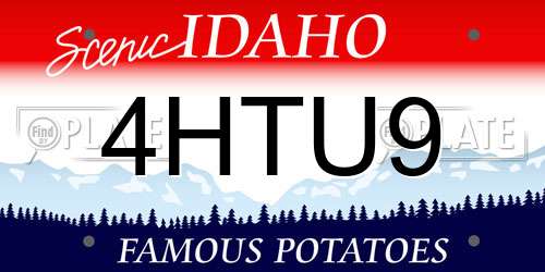 4HTU9 Idaho License Plate
