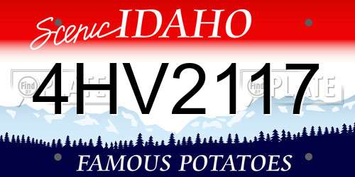 4HV2117 Idaho License Plate