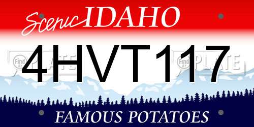 4HVT117 Idaho License Plate