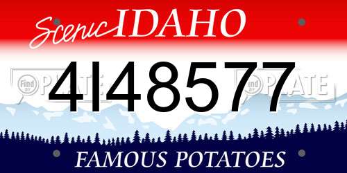 4I48577 Idaho License Plate