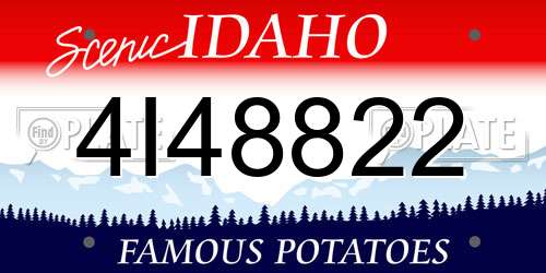 4I48822 Idaho License Plate
