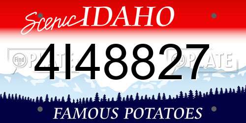 4I48827 Idaho License Plate