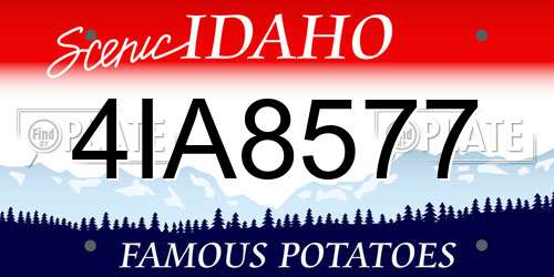 4IA8577 Idaho License Plate