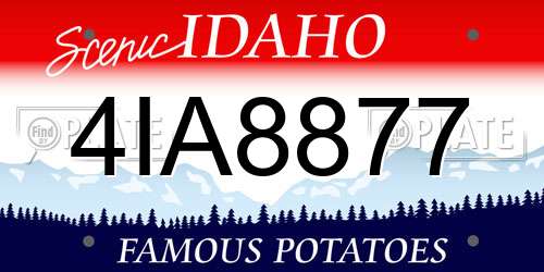4IA8877 Idaho License Plate