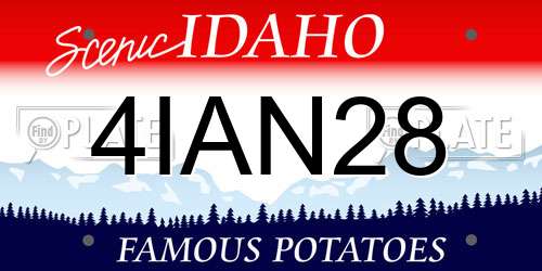 4IAN28 Idaho License Plate