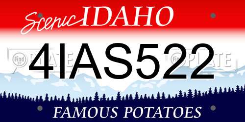 4IAS522 Idaho License Plate
