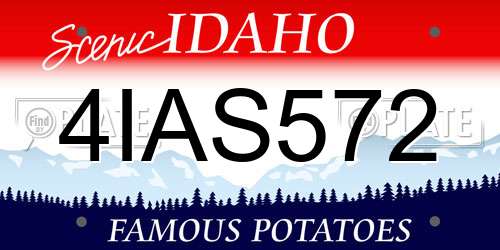 4IAS572 Idaho License Plate