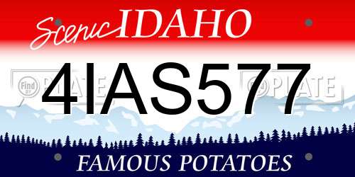 4IAS577 Idaho License Plate