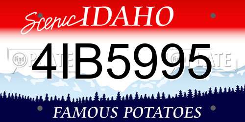 4IB5995 Idaho License Plate