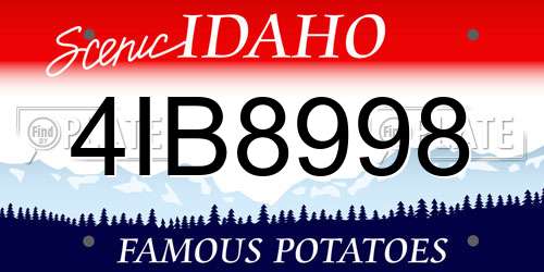 4IB8998 Idaho License Plate