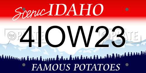 4IOW23 Idaho License Plate