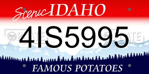 4IS5995 Idaho License Plate
