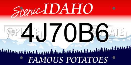 4J70B6 Idaho License Plate
