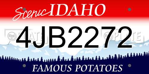 4JB2272 Idaho License Plate