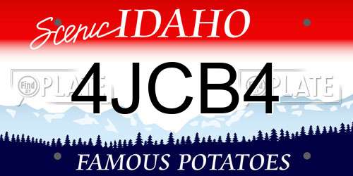 4JCB4 Idaho License Plate