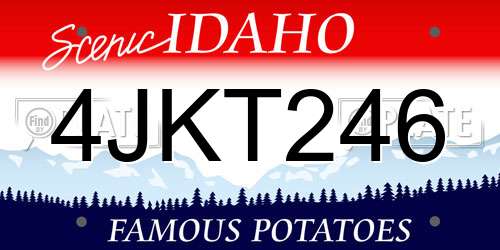 4JKT246 Idaho License Plate