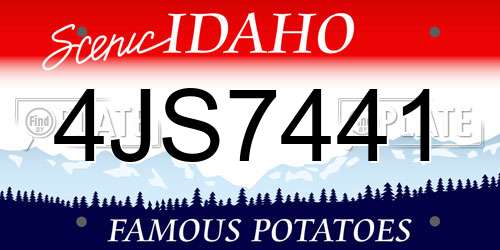 4JS7441 Idaho License Plate