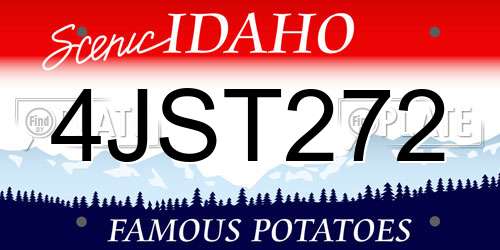 4JST272 Idaho License Plate