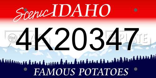 4K20347 Idaho License Plate