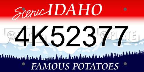 4K52377 Idaho License Plate
