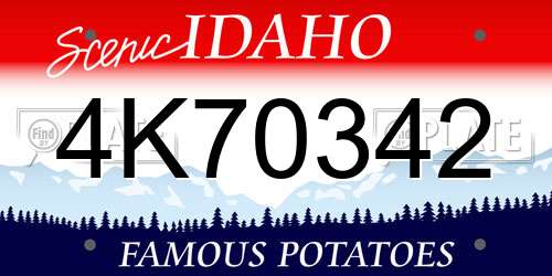 4K70342 Idaho License Plate