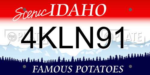 4KLN91 Idaho License Plate