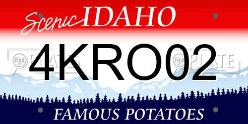 4KRO02 Idaho License Plate