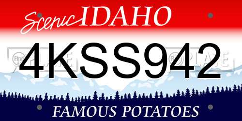 4KSS942 Idaho License Plate