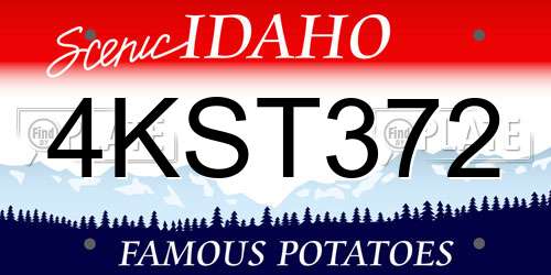 4KST372 Idaho License Plate