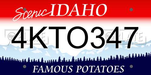 4KTO347 Idaho License Plate