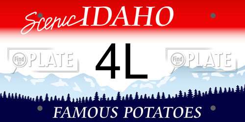4L Idaho License Plate