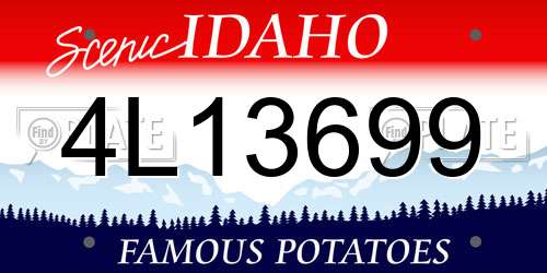 4L13699 Idaho License Plate