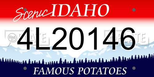 4L20146 Idaho License Plate