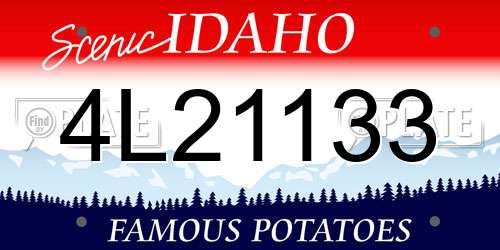 4L21133 Idaho License Plate